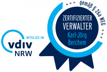 Siegel des VDIV NRW Zertifizierter Verwalter Karl-Jörg Berchem